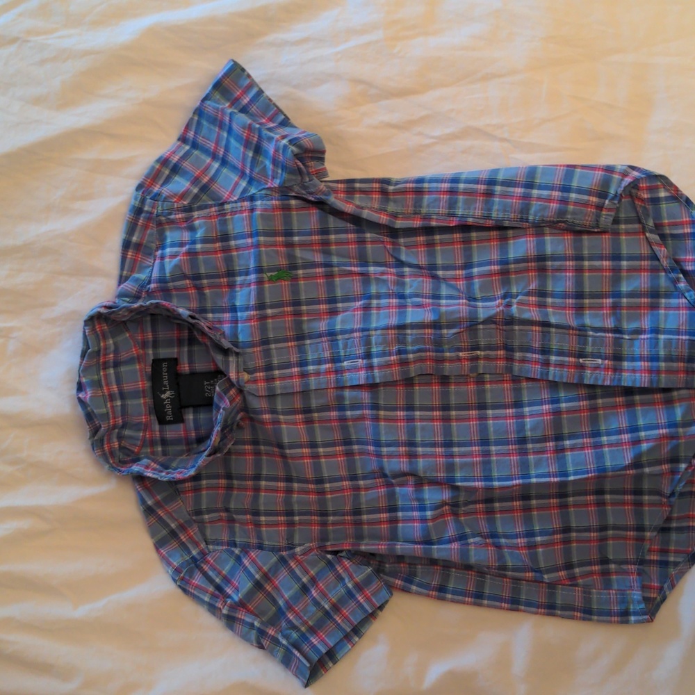 Ralph Lauren boys checkered button down